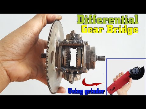 Build a Differential Gear using Old Grinder - (Project electric car)