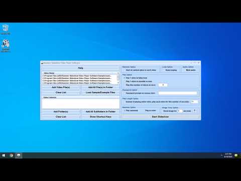 Random Slideshow Video Player Software