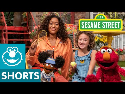 芝麻街。大坂直美展示如何在晴天使用防晒霜 (Sesame Street: Naomi Osaka Shows How to Use Sunscreen for Sunny Days)