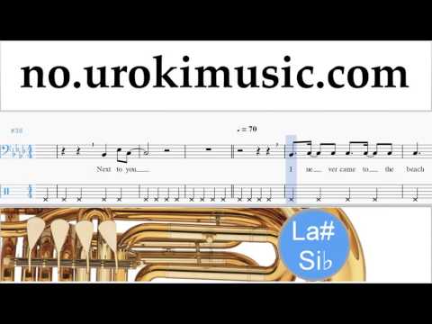 Lær å Spille Tuba Miley Cyrus - Malibu Melodi Trening Del#2 um-i935