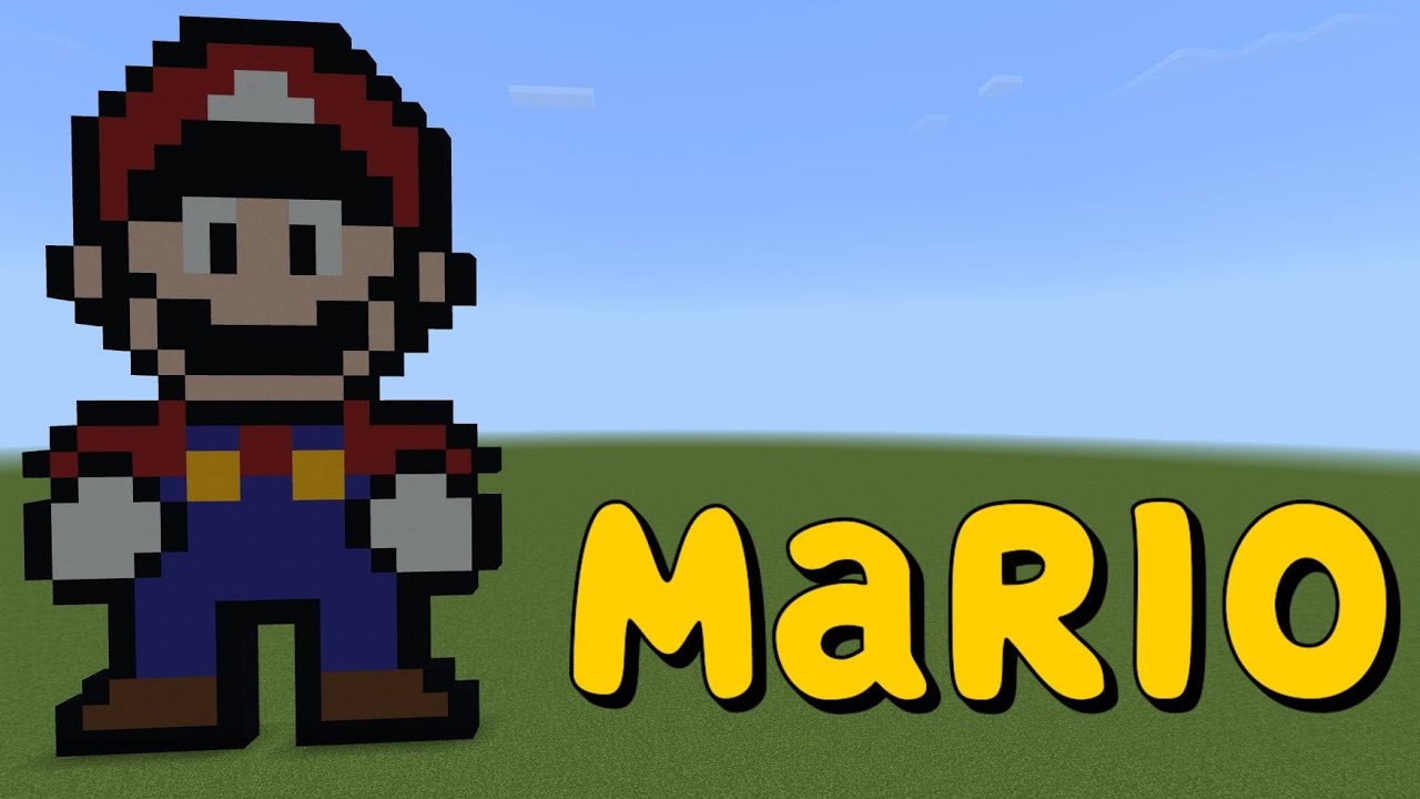 Minecraft Pixel Art Tutorial - Mario