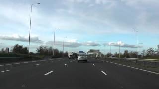 preview picture of video 'Driving On The M6 Motorway From J20 Appleton To J21 Warrington, Cheshire, England 14th April 2012'
