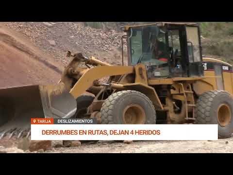 DERRUMBE EN RUTA ENTRE RÍOS–TARIJA DEJA PERSONAS HERIDAS