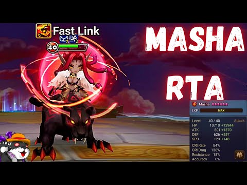 The Power Of Masha (Fire Beast Rider) In RTA  Summoners War