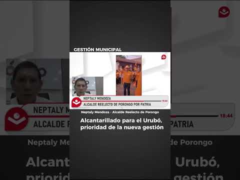 El alcalde anuncia como obra principal en Porongo, el sistema de alcantarillado sanitario.