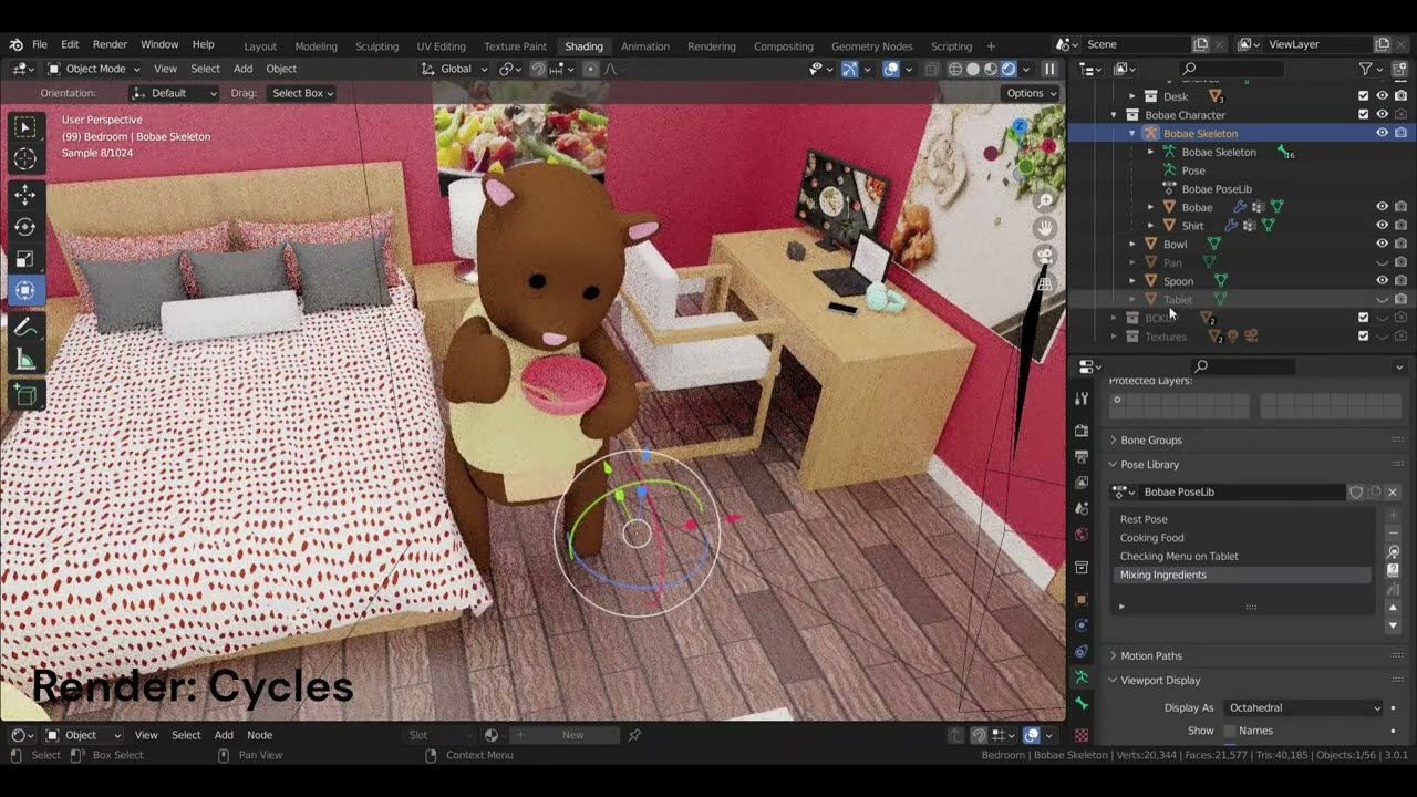 Camera da letto Bobae Modello 3D