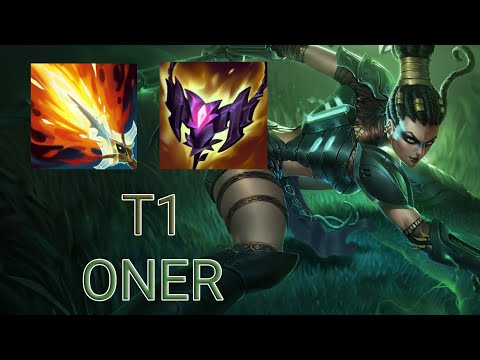 T1 Oner Nidalee Jungle VS Graves | KR Challenger Patch 14.3