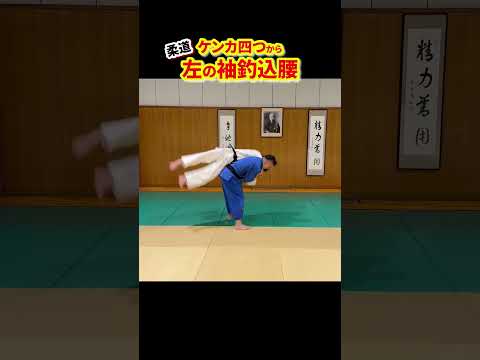 【ケンカ四つから袖釣込腰①】右組みから左の袖釣込腰に入る方法#柔道 #judo #投技 #立技 #ケンカ四つ #袖釣込腰 #崩し方 #足さばき #shorts