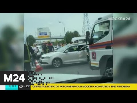 Авария с несколькими автомобилями произошла на МКАД - Москва 24