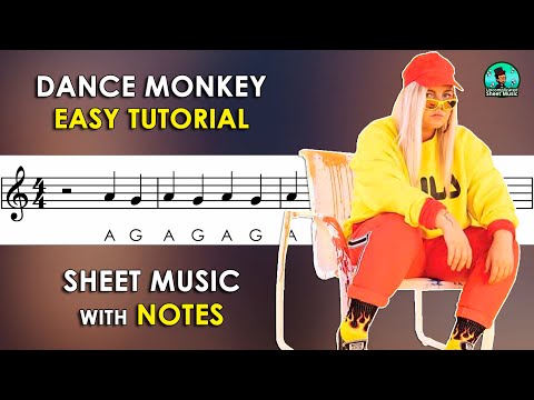 Dance Monkey | Sheet Music with Easy Notes for Recorder, Violin + Piano Backing Track