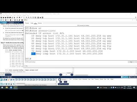 8.5.13 Packet Tracer – Configure Extended ACLs – Scenario 2 Answers