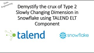Building a Type 2 Slowly Changing Dimension in Snowflake using TALEND ELT Component 🔥🔥