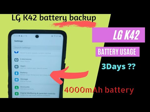 LG K42 battery performance | Battery drain k42 | Battery usage LG K42  10hrs