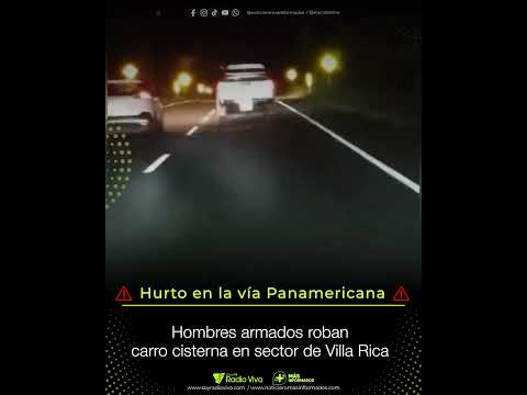 Inseguridad en la Panamericana: interceptan vehículo en la noche