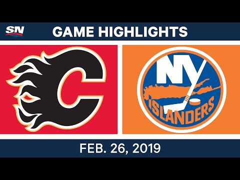 NHL Highlights | Flames vs. Islanders - Feb 26, 2019