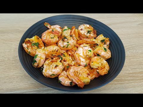 Pikante gebratene Rotgarnelen mit Petersilie | Piquant roasted Red Shrimps with Parsley