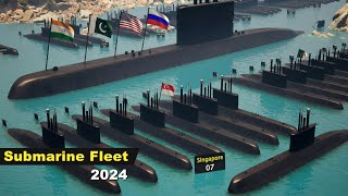 Country Strength by Submarine fleet 2024 | #flag