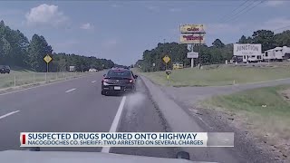 2 arrested for dumping meth, cocaine during Nacogdoches County pursuit