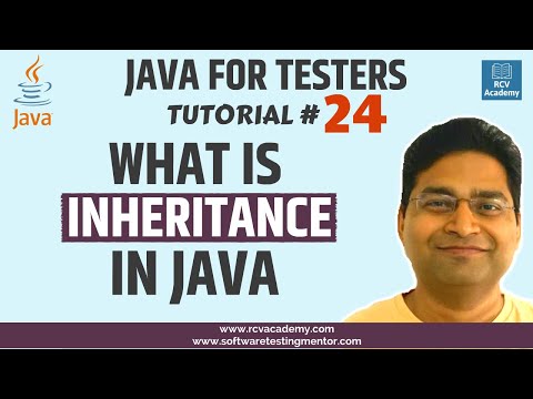 Java for Testers 24 Inheritance in Java | Types of Inheritance