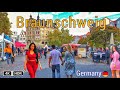 Braunschweig, Germany/Walking tour in Braunschweig on the weekend very busy city 4K HDR