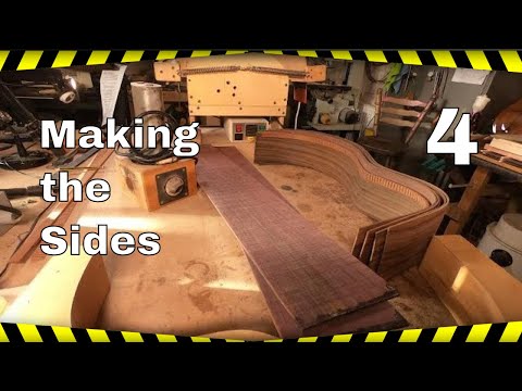 Making an Acoustic Guitar - Making the Sides...Using the Side Bending Machine + Silicon Heat Blanket