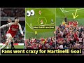 🤯Fans crazy reactions to Gabriel Martinelli late winning Goal vs Manchester City