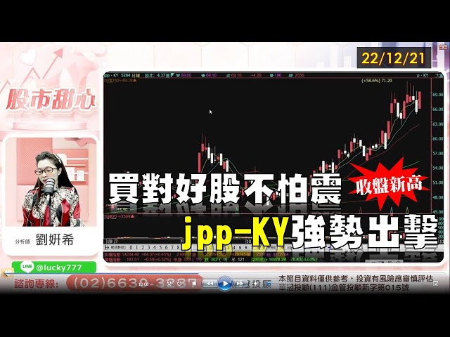 12/21【甜心盤後影音】買對好股不怕震，jpp-KY強勢出擊