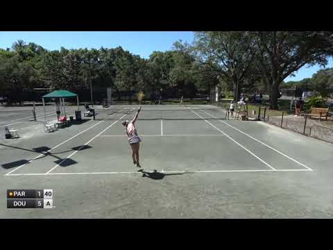 Akvile Parazinskaite v. (12)Ellie Douglas - singles - W100 PALM HARBOR