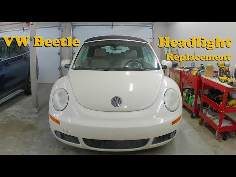 VW Beetle Headlight Upgrade | 2007 Headlight Assembly Replacement DIY | The Garage USA
