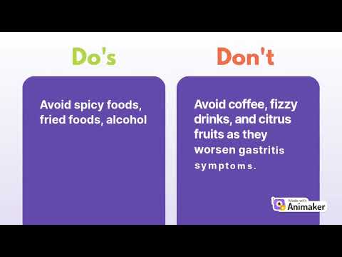 Nutritional care for gastritis