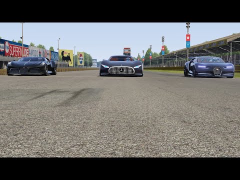 Mercedes-Benz AMG Vision GT vs Bugatti Chiron vs Bugatti La Voiture Noire at Monza Full Course