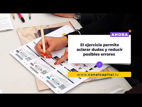 La Registraduría realizó el simulacro electoral para explicar el proceso de votación