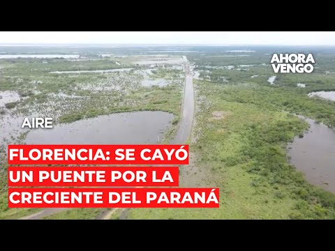 AIRE en el norte de Santa Fe | Florencia: se cayó un puente por la creciente del río Paraná