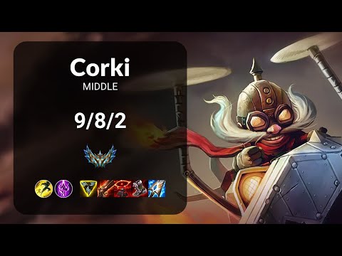 Corki vs Ryze MIDDLE - KR CHALLENGER Patch 14.21