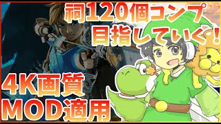 【4K/60FPS MOD適用】ゼルダの伝説 ブレスオブザワイルド 【祠120個コンプ目指して】#2
