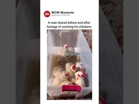A man shared before and after footage of washing