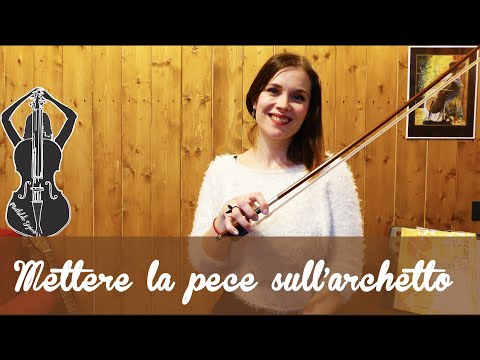 Lezioni violoncello - IV - Come mettere la pece sull'archetto del violoncello