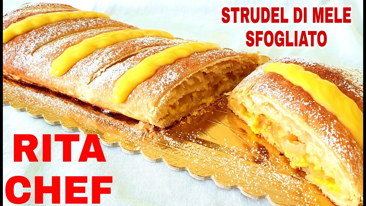 ⭐STRUDEL SFOGLIATO CON CREMA E MELE di RITA CHEF🍎Piacerà a Tutti!