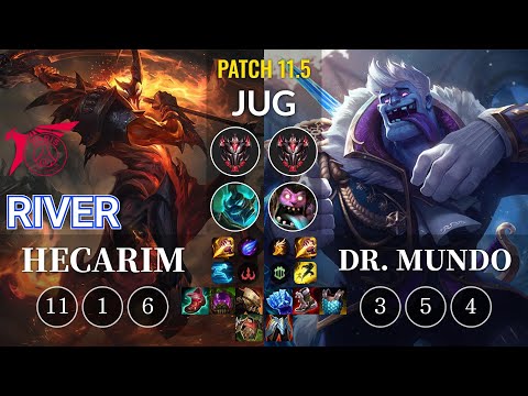 TLN River Hecarim vs Dr. Mundo Jungle - KR Patch 11.5