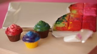 Robert's Crayon Cupcakes and Candy Bars