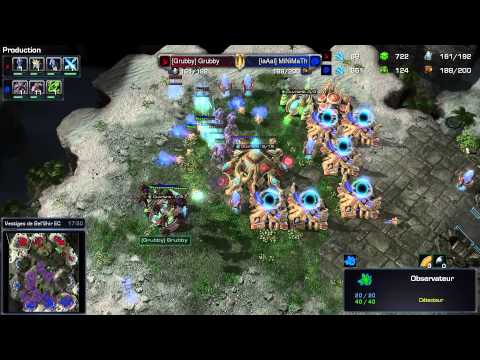 (HD887) Grubby vs Minimath - PvZ - Heart of the Swarm [FR]