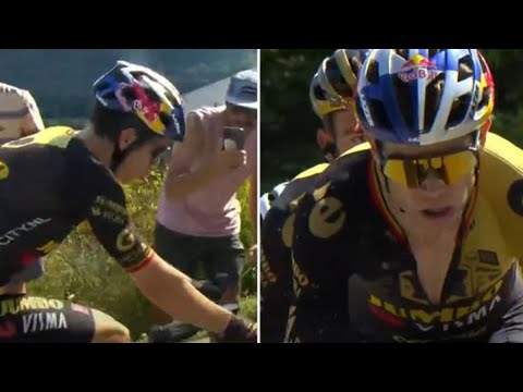 TOUR DE FRANCE 2023 - Séquence incroyable : Van Aert se gare...puis revient à l'avant de nulle part