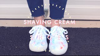 DIY: Shaving Cream Tie-Dye Shoes