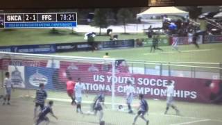 U15B Sporting KC Jacob Hall with the goal and backflip at the 2015 National Cham