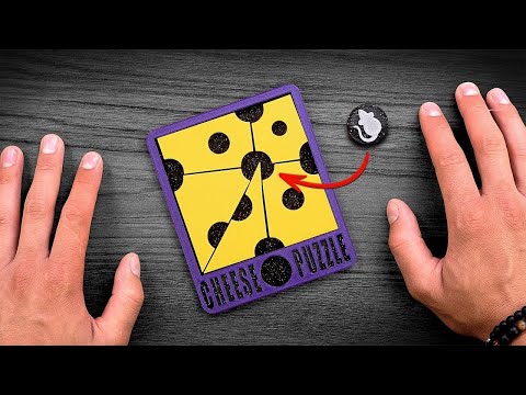 Cheese puzzle with a crazy secret - Try to fit a mouse inside