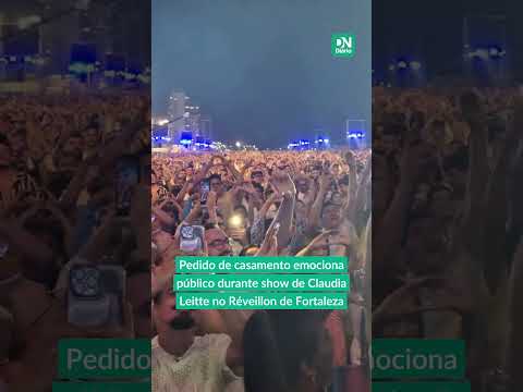 Claudia Leitte ajuda em pedido de casamento no Réveillon de Fortaleza; veja vídeo