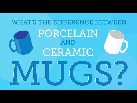 Part of a video titled What's the Difference Between Porcelain and Ceramic Mugs?