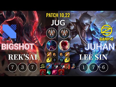 DRX BigShot Rek'Sai vs OZ Juhan Lee Sin Jungle - KR Patch 10.22