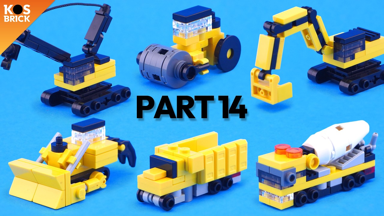 Lego Construction Mini Vehicles - Part 14 (Tutorial)
