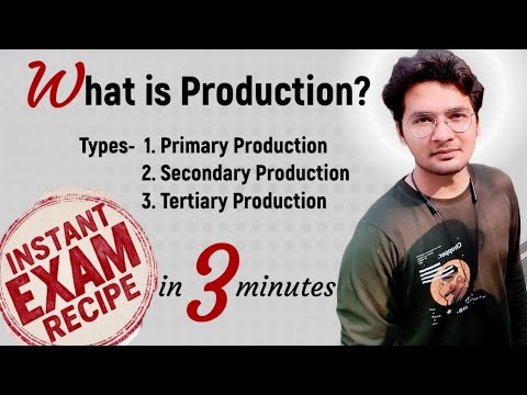 What is Production ? | Types- Primary, Secondary & Tertiary in detail with example|Unbeaten Learning